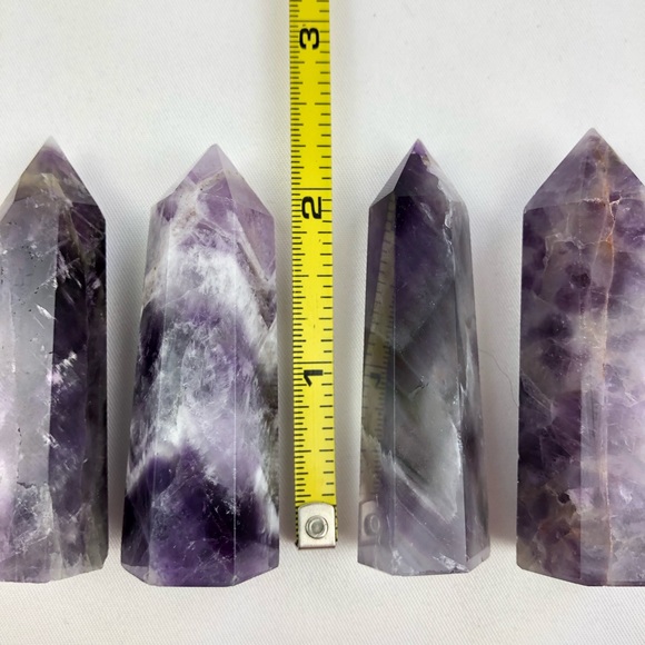 Dream Amethyst Stone Healing Crystal Pyramid Tower Wand Point Obelisk Rock - Picture 9 of 9